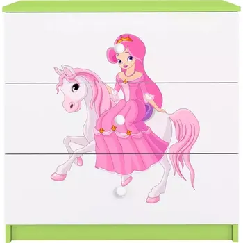Dětský pokoj Dětská komoda Babydreams zelená - Princezna 1
