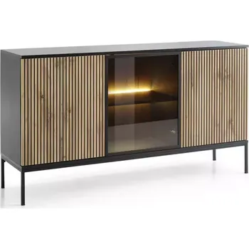 Kancelářská sestava Komoda Sento K154 černá/dub wotan