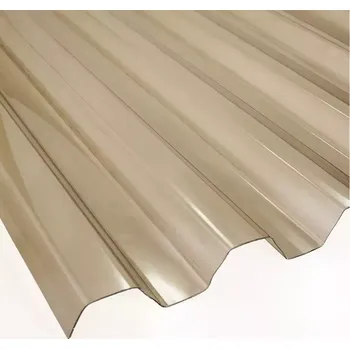 Průsvitná krytina Trapézová deska PVC 2000 x 900 x 0,8 mm kouřová