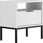 Noční stolek Austin bílá/černá