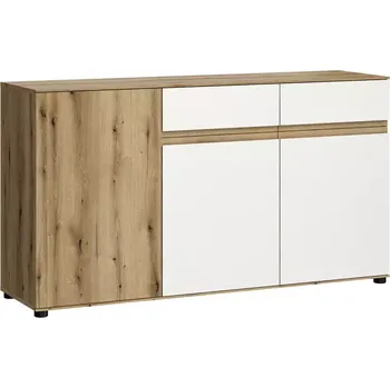 Kancelářská sestava Komoda Camino 3D2S CMNK 02 dub evoke+bílé platinové