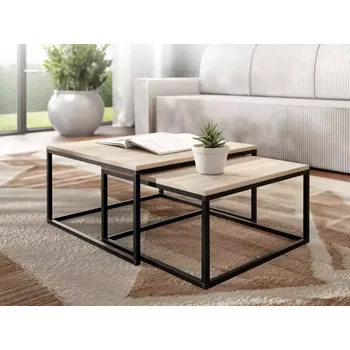 Obývací stěna Konferenční stolek Loftiko Dub Sonoma