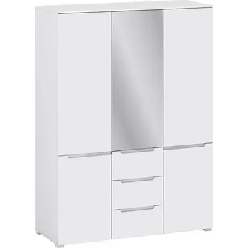 Kancelářská sestava Skříň Hill 147cm Bílý Lesk/ Bílý