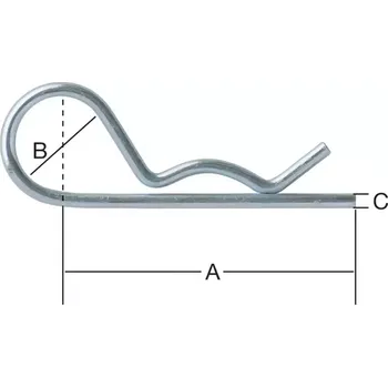 Tesařské kování Závlačka 50 x 10 zn 3 ks