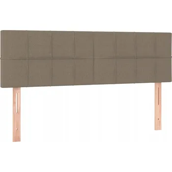 Čelo postele nastavitelné, šedohnědé (taupe), 144 x 5 x 78/88 cm, 2 ks