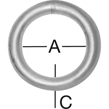 Stavební materiál Kroužek 35 x 7 mm zn 2 ks