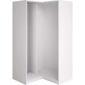 Šatní skříň Korpus rohové šatní skříně Ultra, levý, bílý