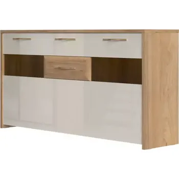 Předsíňová stěna Komoda Gala K172-3KS2F/GL pacific walnut/beige