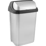 Odpadkový koš Keeeper Rasmus s otočným víkem. Objem 25 litrů, barva stříbrná