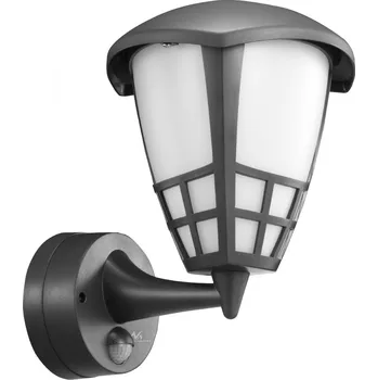 Venkovní osvětlení Nástěnné svítidlo 1xE27 s čidlem Maclean, infračervené čidlo, max. zátěž 60W, IP65, barva šedá, MCE518 GR + LED žárovka E27, 11W 230V Maclean Energy MCE280 WW teplá bílá 3000K 1500lm retro edison dekorativní A6