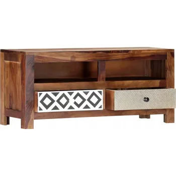 Televizní stolek TV stolek, 90 x 30 x 40 cm, masivní dřevo sheesham