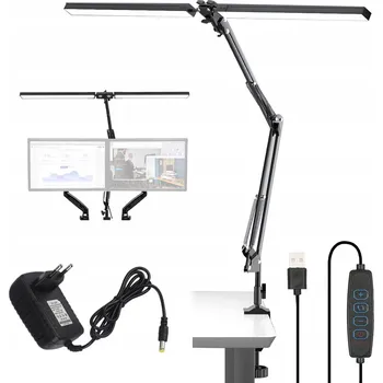 Lampička Rýsovací lampa stolní LED dvojitá silná + nabíječka 24W