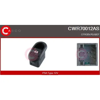 Spínač, zvedací zařízení oken CASCO CWR70012AS