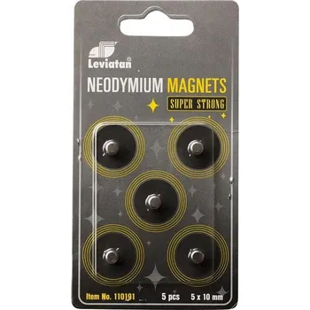 Dekorativní magnet SILNÉ MAGNETY pro SKLENĚNÉ Tabule Magnety Neodymové 5 Kusů Magnet LEVIATAN