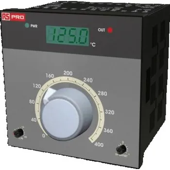 Relé PID regulátor teploty, 0→ 400 °C, 0→ 50 °C., 96 x 96mm, počet výstupů: 2