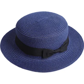Klobouk Slamák Miranda 558 modrý, Velikost dospělý 55-58 cm