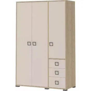 Dětský pokoj Rohová Skříň 3D3S Kiki G33-BK/KI-01 beech/sand