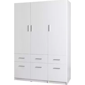 Předsíňová stěna Skříň Snow 136cm Bílý