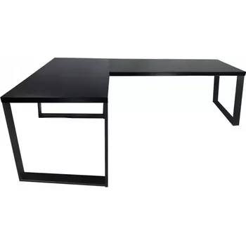 Kancelářská sestava Psací Stůl Roh. Loft Low Černá 180x120x1,8 Model 0