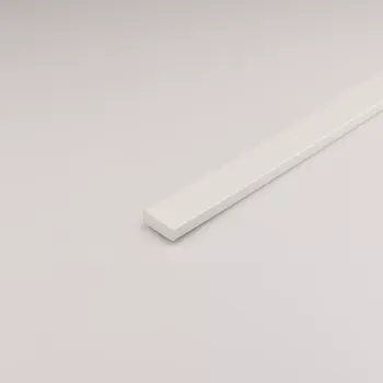 Stavební profil Profil plochý PVC bily lesk 3x13x1000