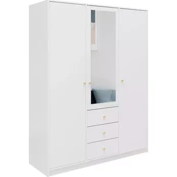 Předsíňová stěna Skříň Siena D3 bílá / zrcadlo