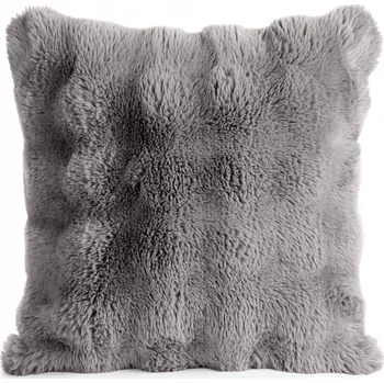 Povlak na polštářek Dekorační povlak na polštář LILY 45x45 Eurofirany stříbrný, chlupatý a hebký