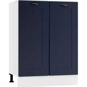 Kuchyňská skříňka Adele D60 tmavě modrá mat/bílá