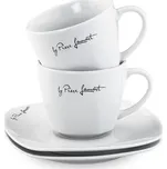 LAMART LT9016 DINE, bílá (white), sada šálku a podšálku, 2x porcelánový šálek, 2x porcelánový podšálek, průměr 8 cm, objem 220 ml.