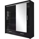 Skříň Marsylia 203 černý lesk/černý