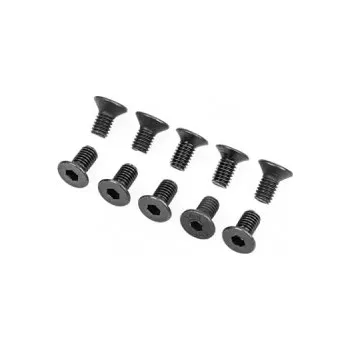 Modelářství M3x6mm Imbusové šroubky se zápustnou hlavou, 10 ks.