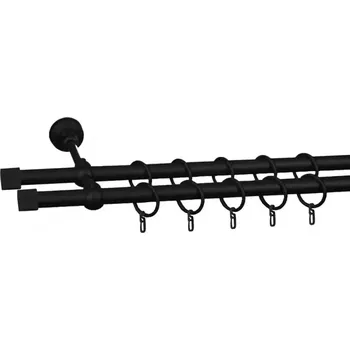 Garnýž Garnýž černá FI19 dvoj 200cm Uvertura se spon.