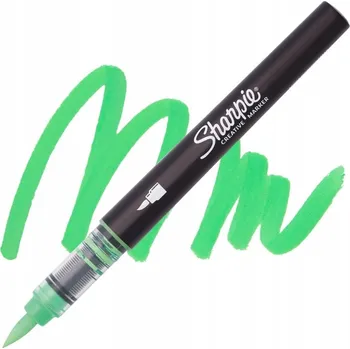 KREATIVNÍ AKRYLOVÝ POPISOVAČ / ZDOBÍCÍ FIXA BRUSHPEN SHARPIE ZELENÁ
