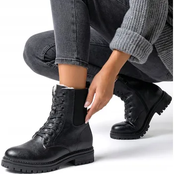 Dámské kozačky Wojtyłko dámské kotníkové boty s plochým podpatkem velikost 39