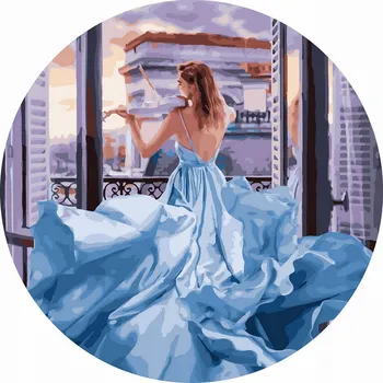 Obraz Malování podle čísel 40x40 na kulatém rámu Twoje Hobby