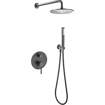 Sprchový panel Besco Decco Illusion I podomítkový sprchový set, grafit