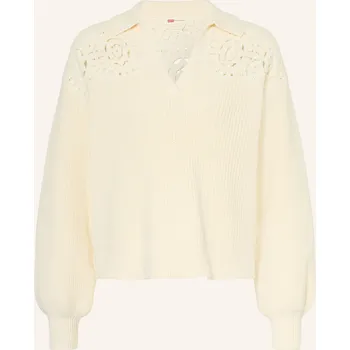 Dámský svetr Levi's® Dámské Pletené Polo Tričko Bianca, krémová, 36