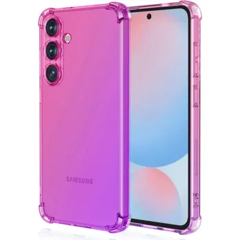 Pouzdro na mobilní telefon Kryt Samsung A56 Shock duhový růžovo-fialový (obal neboli pouzdro na Samsung A56)