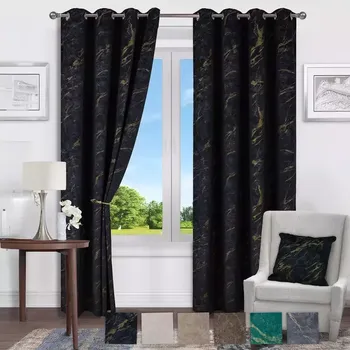 Závěsy s oky Velvet Justi YX514 135x250 černý