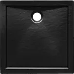 Vanička čtvercová Aquarius 90/90 stone effect černá