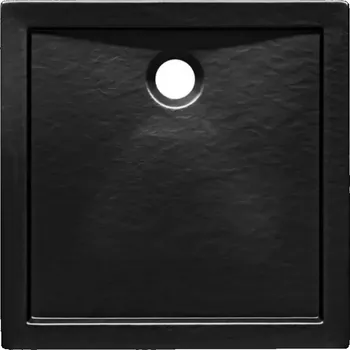 Vanička čtvercová Aquarius 90/90 stone effect černá