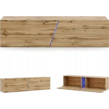 Televizní stolek TV stolek SLANT 160 LED 2K Dub Wotan | Závěsný nebo stojící