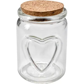 Dóza na potraviny clayre eff Skleněná dózička s korkovým uzávěrem Clayre & Eef 6GL4404