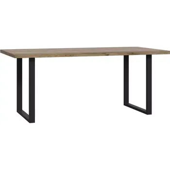 Jídelní set Stůl Haruki Černá / Alpský Smrk/ Kov