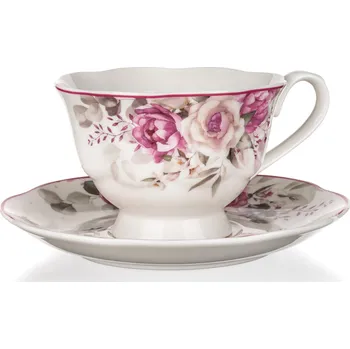 Stolování šálek + podšálek 220ml ROSE keramický