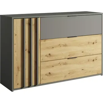 Ložnicová sestava Komoda Rimini 1d3sz šedá/dub artisan