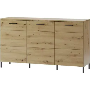 Kancelářská sestava Komoda Lucas 155cm Artisan/černy Mat