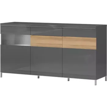 Předsíňová stěna Komoda Onyx K170-3KS1F/ON anthracite/pacific walnut