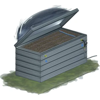 Záhon zahradní s pařeništěm a závlahou KAROTEN výška 75 cm 80×130 cm