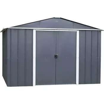 Zahradní domek PLECHOVÝ ZAHRADNÍ DOMEK 202X137CM ŠEDÝ, J-65AEYZ