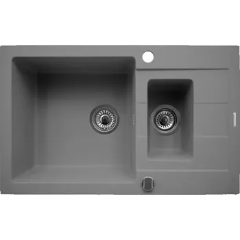 Granitový dřez Dřez Sparta Plus (78x48) 1½B 1D šedá beton